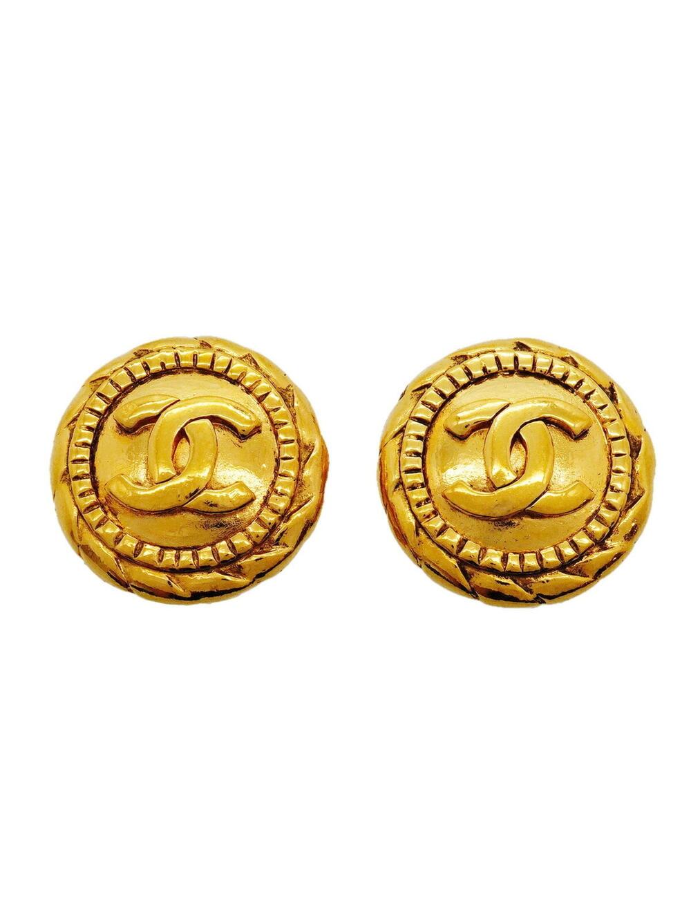 Chanel Cc Logo Circle Clip-On Earrings #351284C55B
